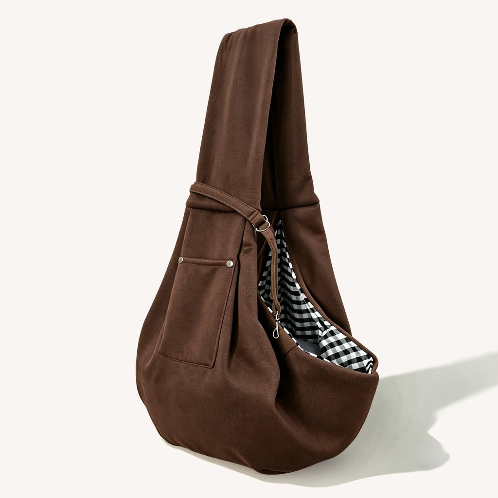 brown Dog Crossbody Carrier Bag