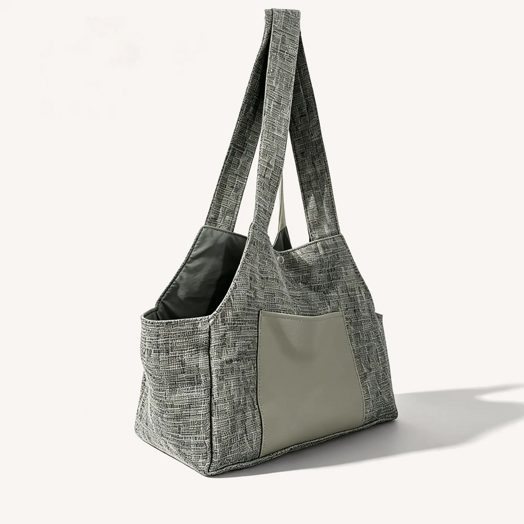 gray small dog carrier, designed by wagtrek