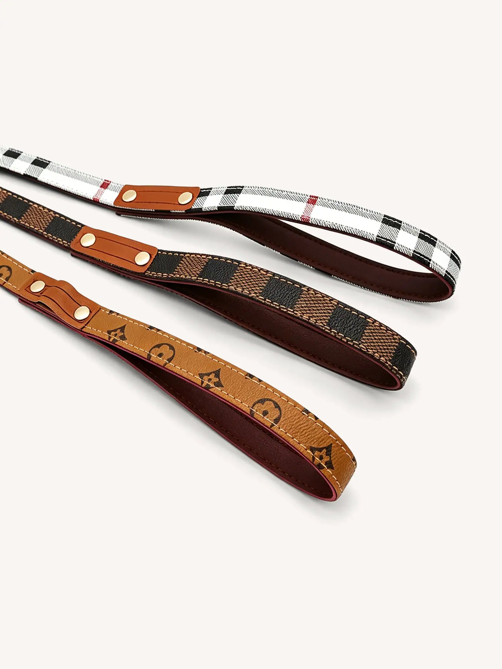 three types of the gallery lead leash, designed by wagtrek